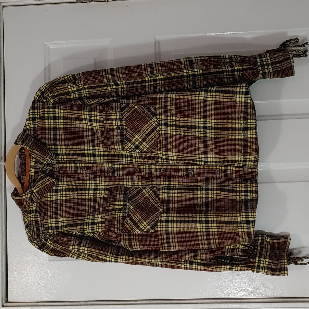 We The Free brand flannel plaid shirt. Size large
